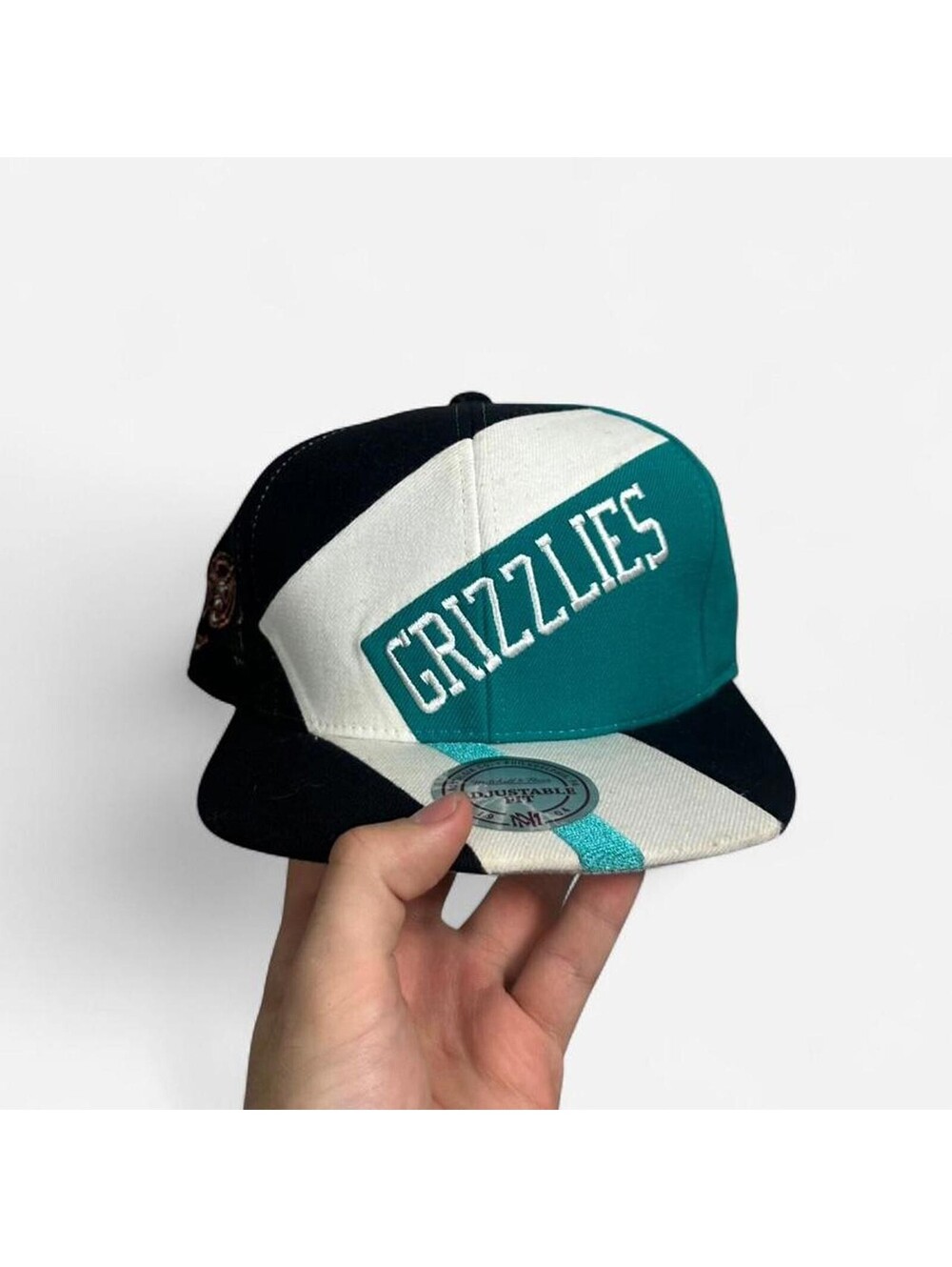 VTG style Vancouver Grizzlies NBA jagged big logo teal Mitchell & ness SnapBack